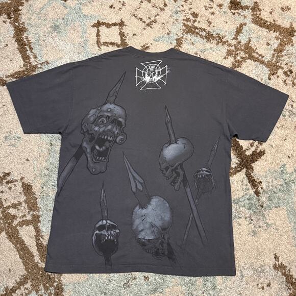 2008 WWE Wrestling Triple H Skull Shirt Size XL - Picture 2 of 9